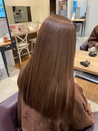 ロング カラー 透明感/艶カラー/ ゆな🫧のヘアスタイル