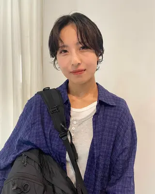 ショート パーマ 熊崎 葵のヘアスタイル