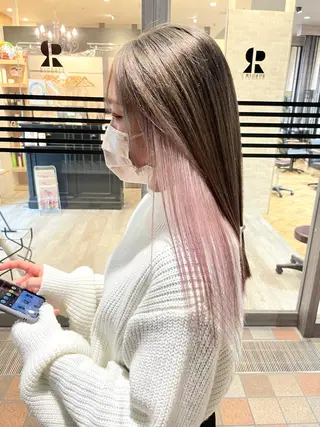 セミロング カラー 田中   麗彩也のヘアスタイル