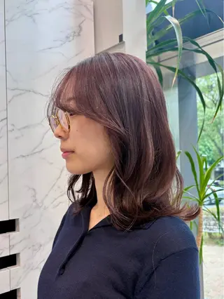 ミディアム カラー miu /透明感カラーのヘアスタイル