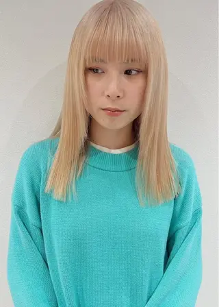 セミロング カラー AI TOKYO　S所属・mizuki 【韓国レイヤー】のヘアスタイル