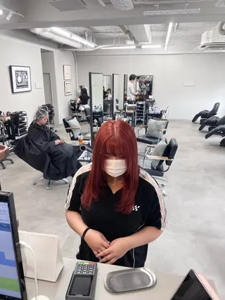 ロング カラー 田川 聖菜のヘアスタイル