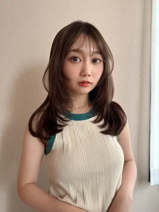 ロング sand clear横浜本店所属・似合わせレイヤー🌟 巻ける縮毛矯正みつきのヘアスタイル