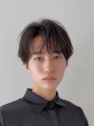 ミディアム パーマ メンズ メンズパーマ/ メンズカット/平木のヘアスタイル