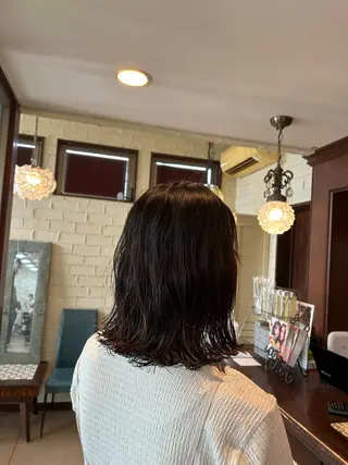 ミディアム パーマ hair make apt mocalabel所属・apt オクムラのヘアスタイル