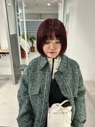 ショート カラー 愛結 暖色カラー🎀🩰のヘアスタイル