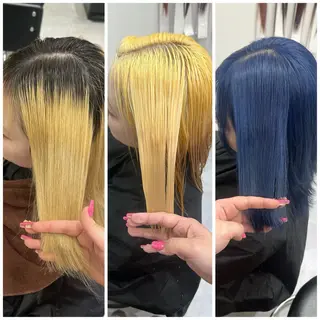 ミディアム カラー いろあそび所属・ショート/ウルフ カットモデル募集のヘアスタイル