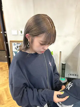 ミディアム カラー esu西梅田所属・ena/ブリーチなし 透明感・レイヤー🎀のヘアスタイル