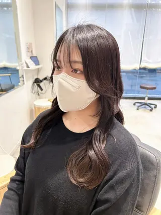 ロング カラー 顔周りレイヤー 🎀マリノのヘアスタイル