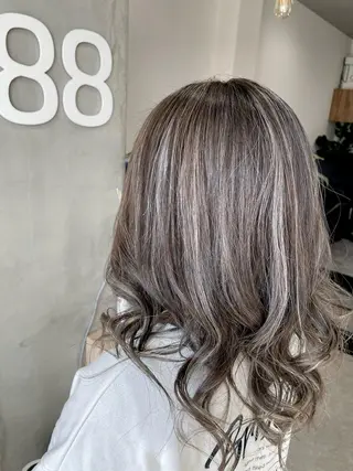 セミロング カラー Agu  hair  西川田店所属・大橋 綾子のヘアスタイル