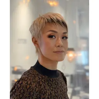 ミディアム カラー パーマ ヘアアレンジ メンズ キッズ BRAIDS💎愛子 大人ハイライト💎のヘアスタイル