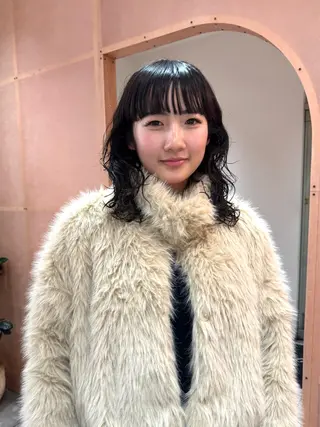 ミディアム パーマ 前原  千尋のヘアスタイル
