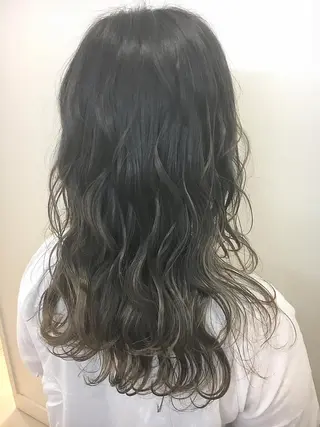 セミロング カラー 永井 大希のヘアスタイル