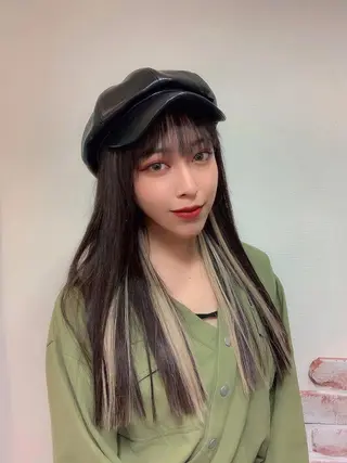 カラー ロング Reflet 新宿/プルエクステのヘアスタイル