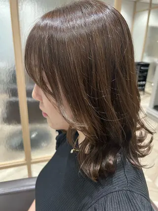 ミディアム カラー 艶髪/韓国レイヤー イノウエヒロキのヘアスタイル