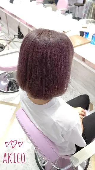 ミディアム カラー LUXBE GALLERY なんば駅前店所属・ラックスビーギャラリ ー AKICOのヘアスタイル