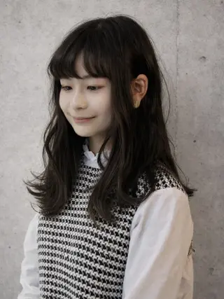 ミディアム パーマ terra✂️川嶋 大輔のヘアスタイル