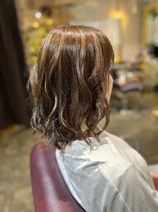 セミロング カラー 縮毛矯正／髪質改善 🌼mizukiのヘアスタイル