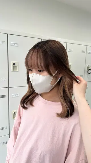 ミディアム カラー ガーリーstyle ❤︎misaki🏹のヘアスタイル