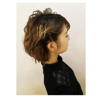 ショート ヘアアレンジ EMANON名古屋所属・美谷添（ミヤゾエ） まどか大人ヘアサロンのヘアスタイル