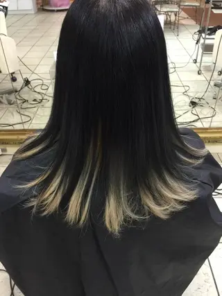 セミロング ロング カラー 溝口 和弘のヘアスタイル
