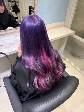 ロング カラー ハイトーン/ブリーチ 💙みずき💙のヘアスタイル