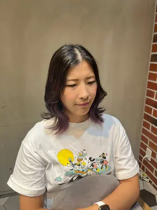 カラー 似合わせ顔まわり カット💛森尾真由美のヘアスタイル