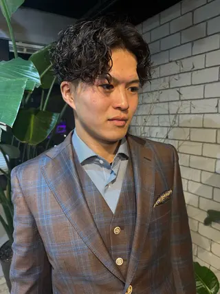 パーマ メンズ メンズ特化美容師/栄 /本間さつきのヘアスタイル