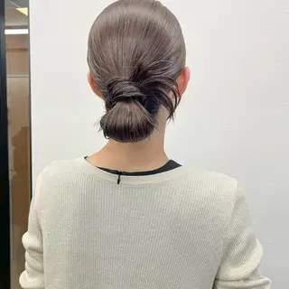 セミロング ヘアアレンジ エクステ/大人可愛い カラー🩷RINAのヘアスタイル