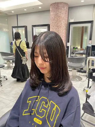 ミディアム 縮毛矯正/レイヤー /ひかるのヘアスタイル