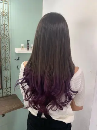 ロング カラー パーマ R ri R takagiのヘアスタイル