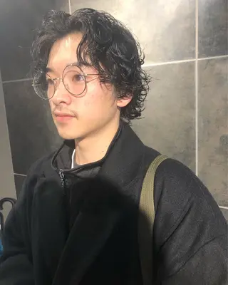 パーマ ヘアアレンジ メンズ ainico+所属・メンズ特化✂️栗原 侑也のヘアスタイル