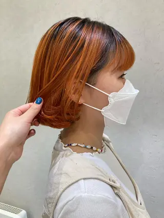 ショート カラー nono/パーマ /顔まわりカット🐈のヘアスタイル