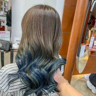 ロング カラー 縮毛矯正/髪質改善 /韓国風　山川春輝のヘアスタイル