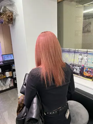 ロング ハイトーン&髪質改善 &韓国エクステ🤎のヘアスタイル