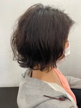 ショート カラー パーマ ヘアアレンジ メンズ キッズ ネイル マツエク・マツパ times salon名駅所属・久木原 ゆりのヘアスタイル