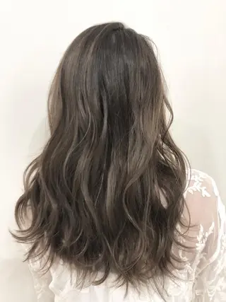 セミロング カラー ヘアアレンジ Asian Hair &Eyebrowのヘアスタイル