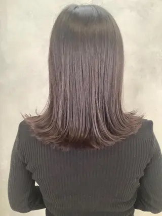 ミディアム カラー 🟢ウルフ/スパイラ ルパーマ/大西🟢のヘアスタイル