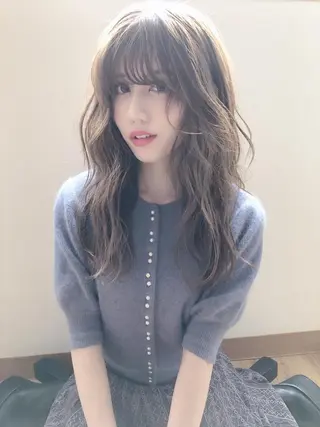 セミロング カラー テトネ タカシのヘアスタイル