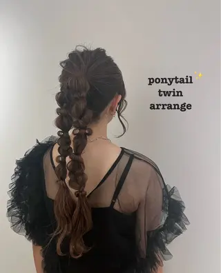 ロング ヘアアレンジ サイトウ アカネのヘアスタイル