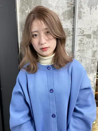 セミロング カラー Piaコータロー ハイトーン&‪ボブのヘアスタイル