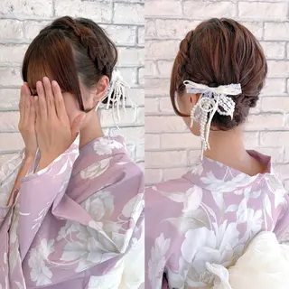 ヘアアレンジ 💙mai🫧 縮毛矯正・ハイライトのヘアスタイル