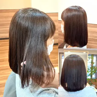 ミディアム パーマ Annon プライベートサロンのヘアスタイル