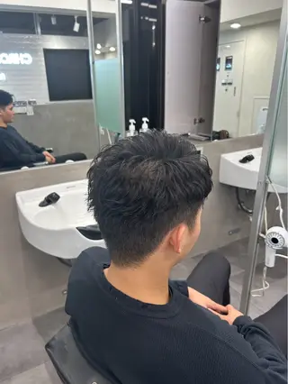 ショート パーマ メンズ 💈メンズ特化💈 barberコウヨウのヘアスタイル