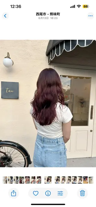 ロング カラー 鳥居 愛子のヘアスタイル