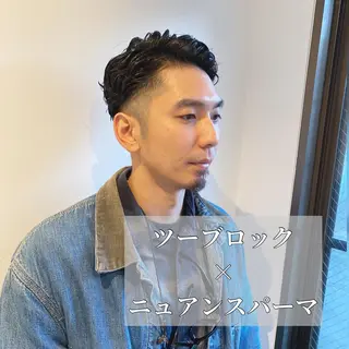 ショート パーマ メンズ ブリーチ縮毛矯正/ デサキ ショウヘイのヘアスタイル