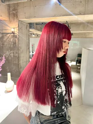 ロング カラー 宮川 日菜子のヘアスタイル