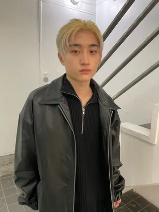 ショート カラー メンズ スパイラルパーマ 🌐hina⭐️のヘアスタイル