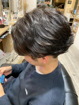 ショート パーマ メンズ 🪼高評価🪼 💎柴崎の藤咲💎のヘアスタイル