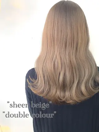 ロング カラー パーマ ヘアアレンジ Zina福岡天神店 艶髪/レイヤー/小顔のヘアスタイル